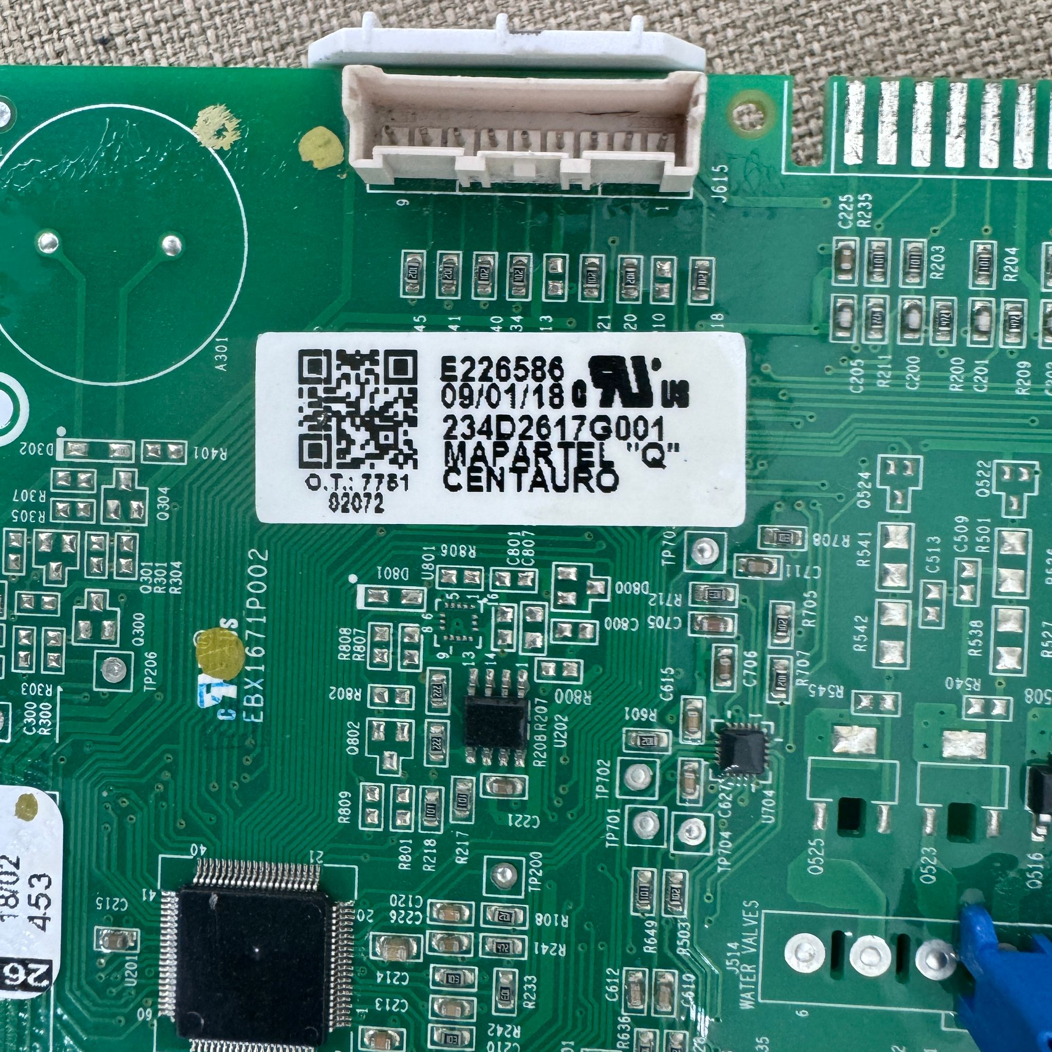 GE Washer Electronic Control Board WH16X27251 234D2617G001 GE Washer Electronic Control Board WH16X27251 234D2617G001